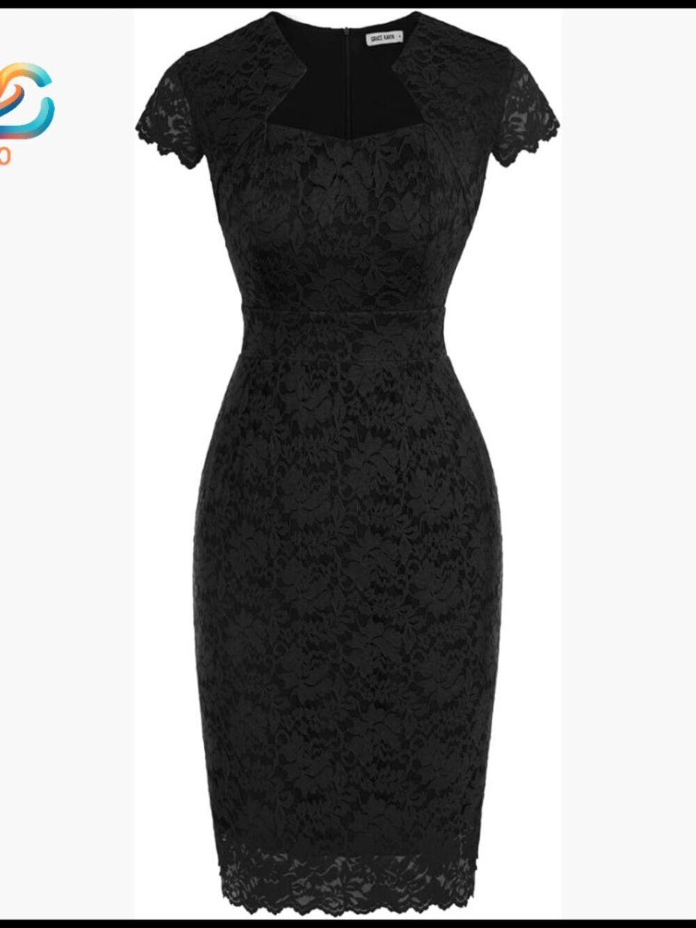Cap Sleeve Lace Cocktail Dress, Vintage Inspired, Above Knee, Fully Lined